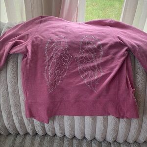 RARE Victoria’s Secret Supermodel Hoodie M Angel Wings Y2K Bling